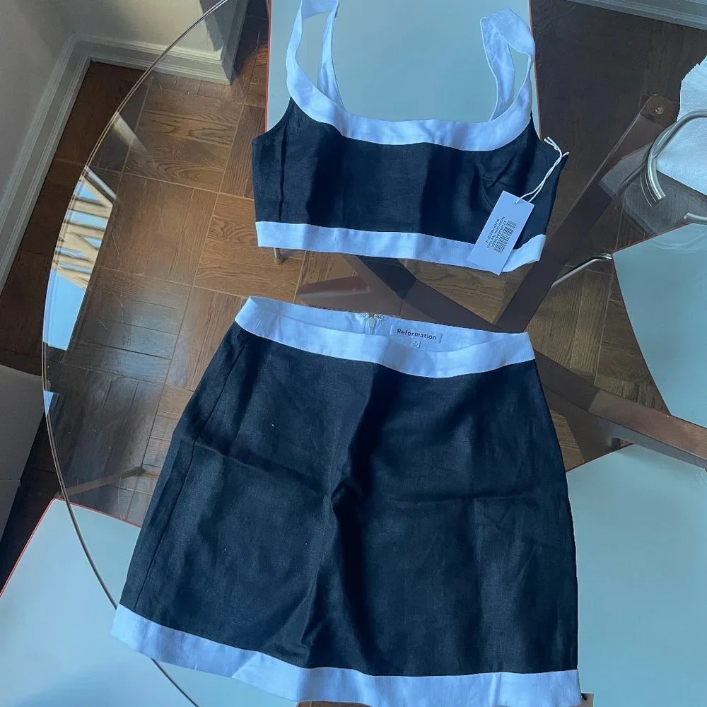Reformation Robbie Linen Two Piece size 4